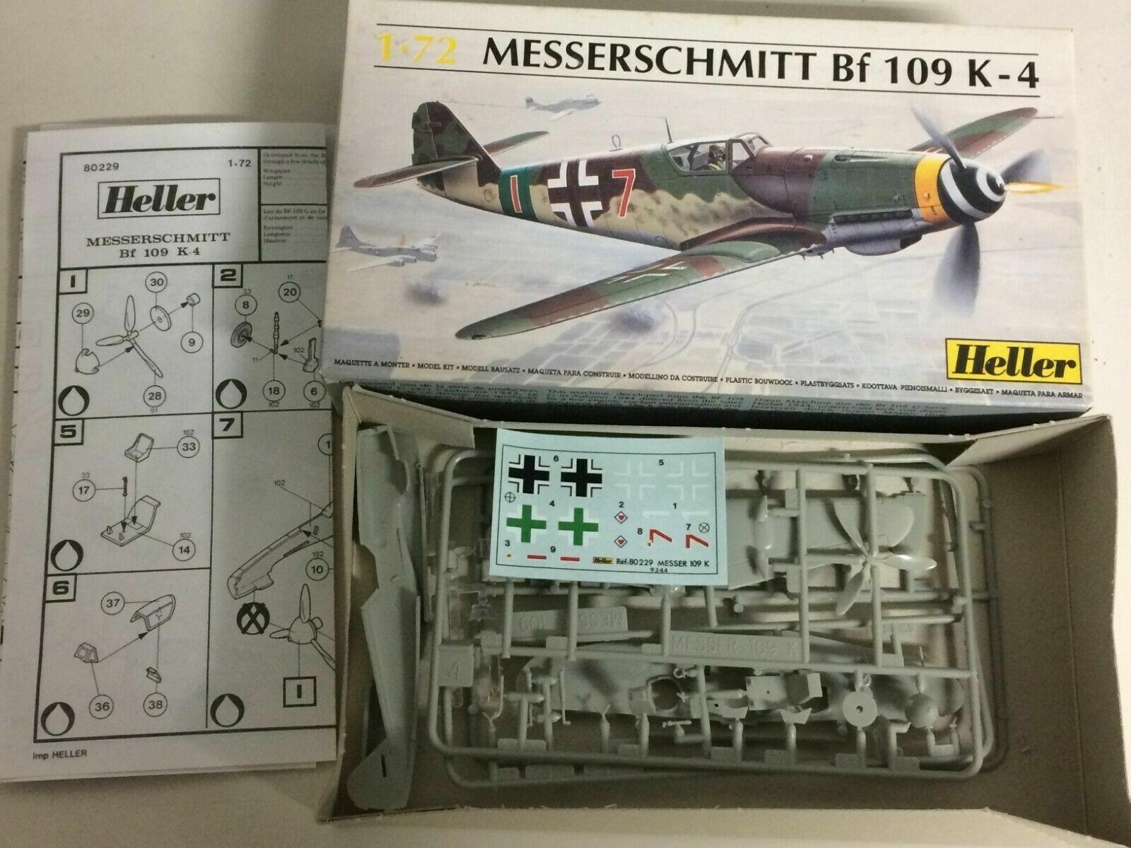 Heller Modellbausätze & Standmodelle: plastic model kit 1/ 72 HELLER 80229 MESSERSCHMITT BF 109 K- – Neu und originalverpackt aus Vezia von Aquarius_Age 1