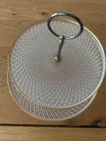 Etagere Glas mit Goldrand zweistöckig guter Zustand