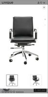 Bürostuhl Laelia schwarz Textilleder H 98 cm