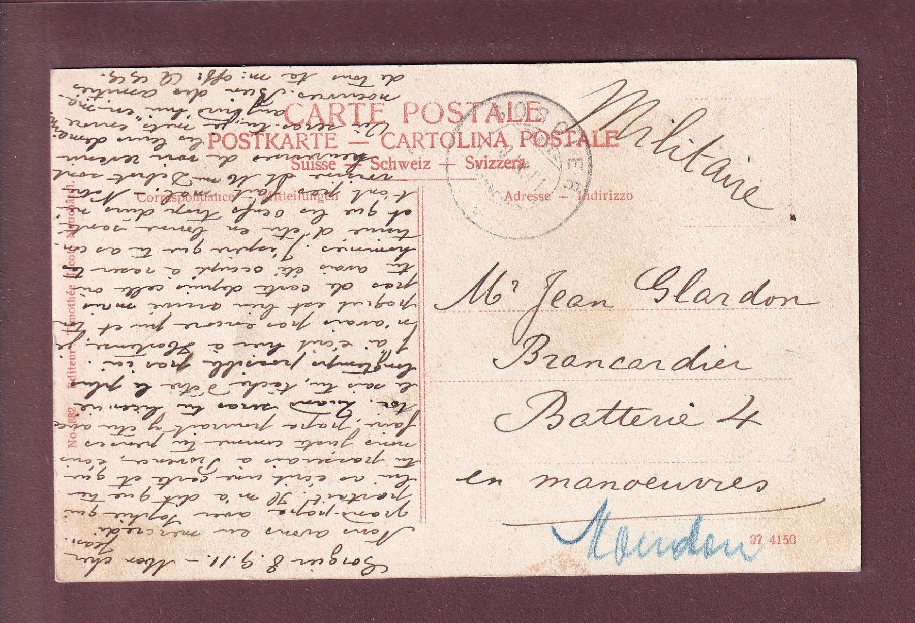 Cartoline postali: GORGIER - Intérieur du village - 1911 – Usato da Pully venduto da nicecards 1