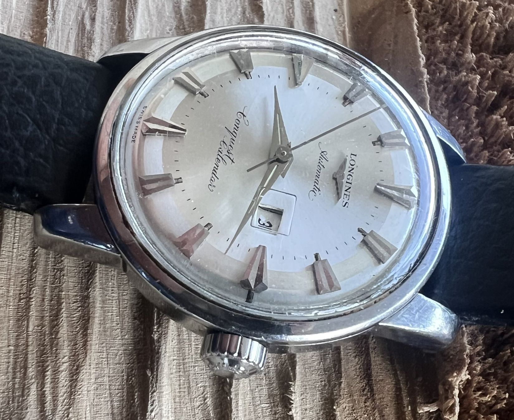 Longines Orologi: Longines Conquest Calendar Automatic1956 Pie-Pan – Usato da Pratteln venduto da bas_7gds 1