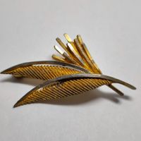 Vintage Brutalist Brosche – Zweifarbig Gold plated#C3