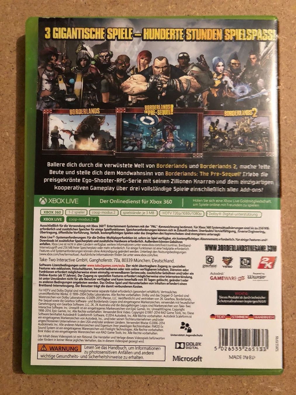 Jeux: Borderlands Triple Pack für Xbox 360 – D'occasion à Kestenholz par Mad18 1
