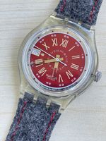 Swatch Automatik Uhr rot Zifferblatt neu in Box
