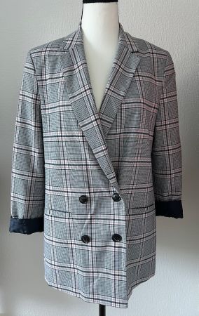 Langer karierter Blazer von Jake's, Gr. 38, Top Zustand