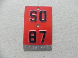 Velonummer Rad Velo SO 1987 Solothurn 87 Nummer Geschenk