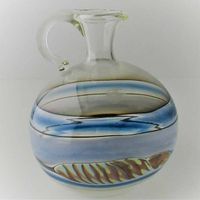 Glas Vase 11.3cm A. Molnar DE 1990