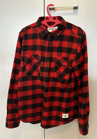 Chemise à carreaux Billabong rouge/noir taille 12 ans