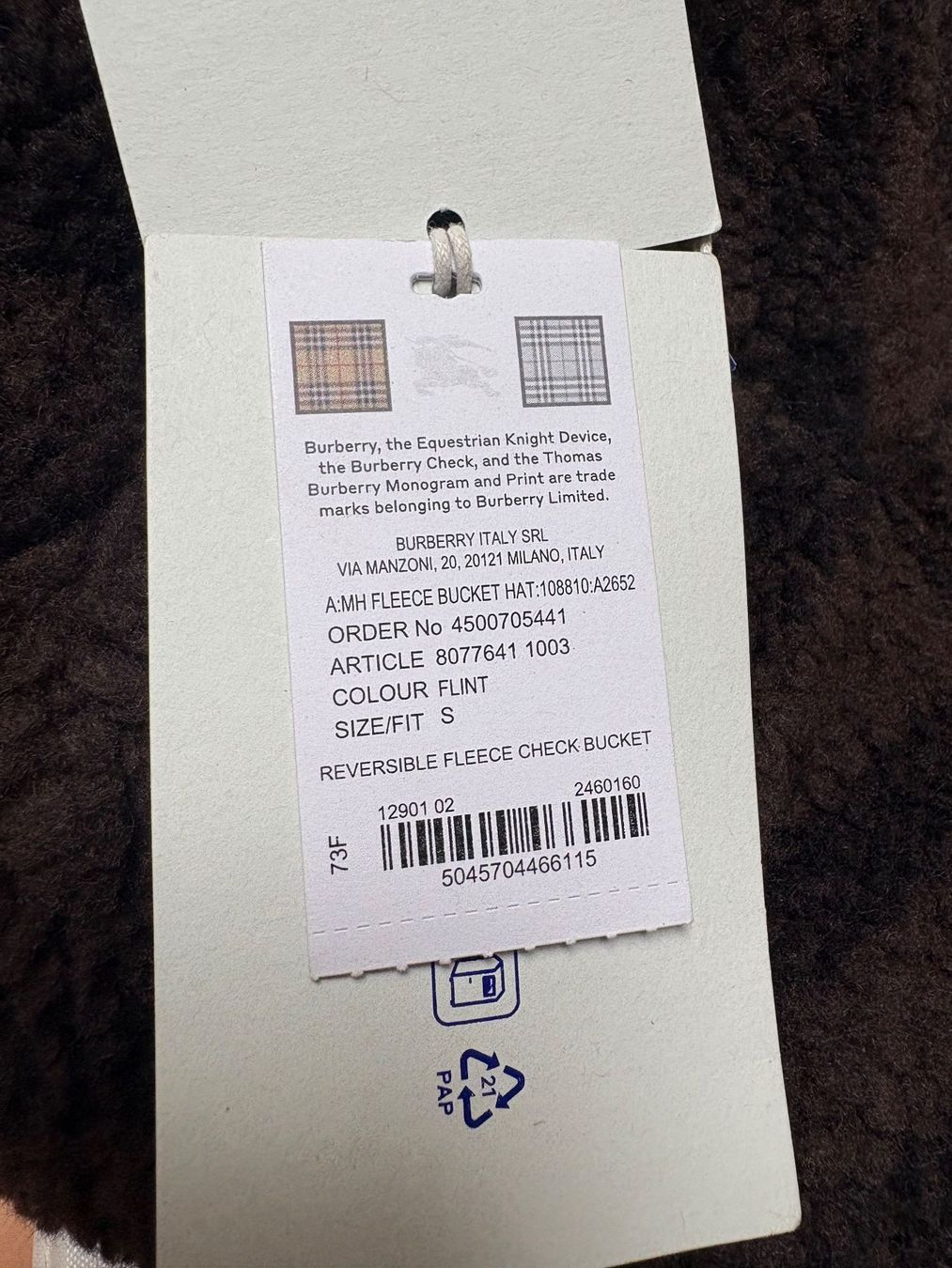 Burberry Chapeaux, bonnets & casquettes: Burberry Hat Teddyfleece - Wool - NEW with tag - Size S – Neuf avec emballage d'origine à Muzzano par Sidney_3 7