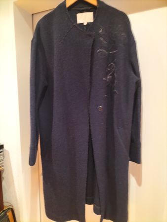 Damen Mantel aus Schurwolle "Talk about", Gr.M, dunkelblau.