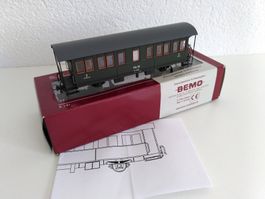 Bemo RhB B 2058 Zweiachser Personenwagen historisch H0m