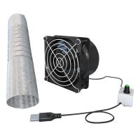 Abluft ventilator geräuschlos Gewächshaus mit 6meter Rohr