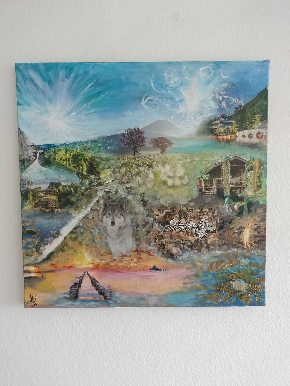 Dipinti: Einzigartiges Gemälde, Leinwandbild, Wildlife, Kunst – Usato da Zug venduto da Fristeiler