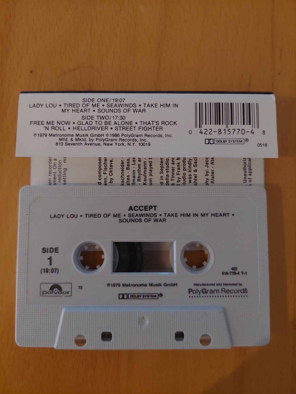 Kompaktkassetten: Accept – Accept, Kassette – Gebraucht aus St.Gallen von Tamal0204 1