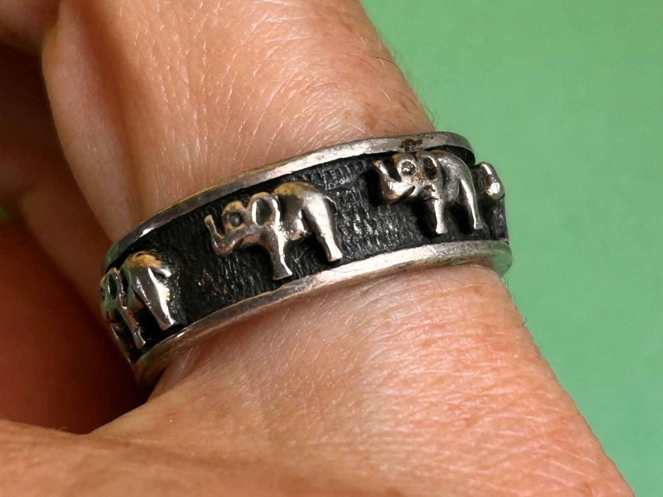 Anelli: Silberring Elefanten, Gr. 60 – Usato da Dittingen venduto da Bijoubelle 2