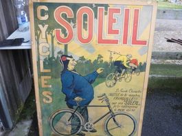 biete ein altes fahrrad plakat an polizist und wilderer