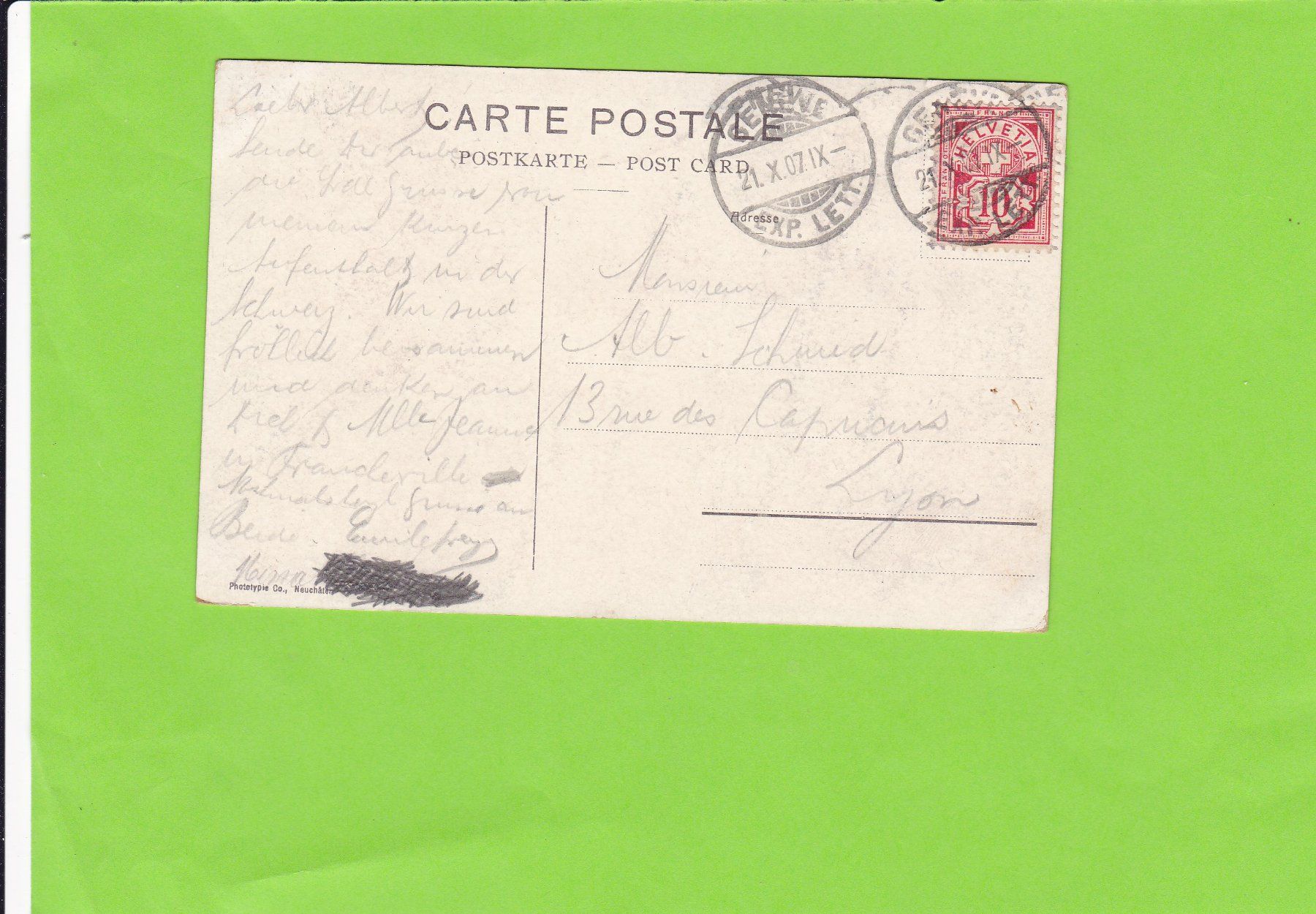 Cartoline postali: Ile de Salagnon--1907 – Usato da St. Peterzell venduto da neckertal 1