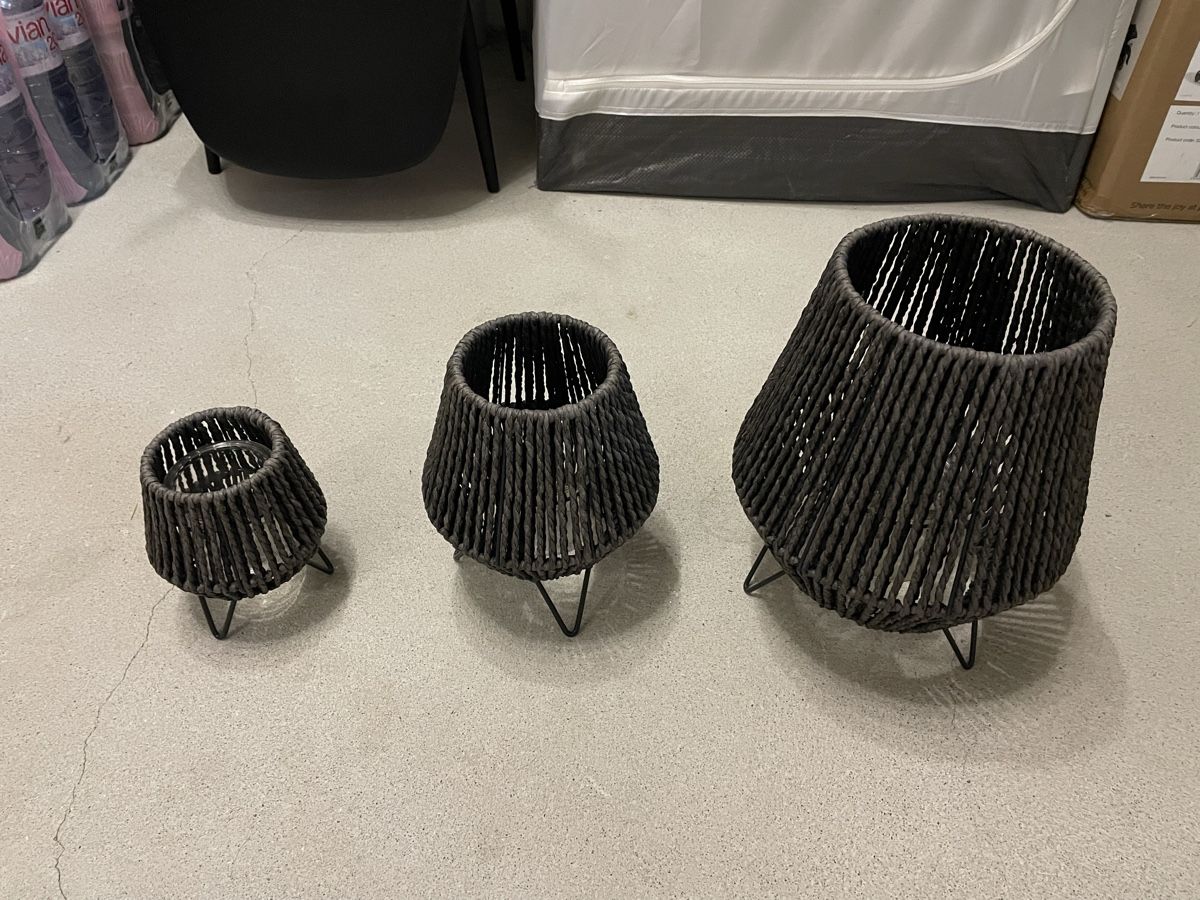 Portacandele: Dekorative Windlichter, 3er Set, Anthrazit, Neuwertig – Nuovo (secondo la descrizione) da Dietikon venduto da Cile5340 1