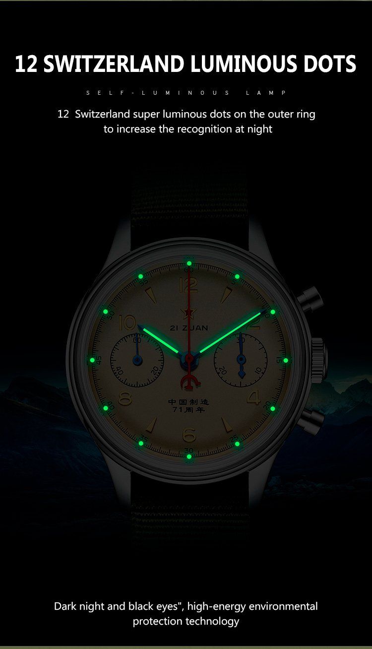Uhren: Red Star 1963 Chronograph 38mm Saphir & Schwanenhals – Neu (gemäss Beschreibung) aus Suhr von ChronixChronometer 8