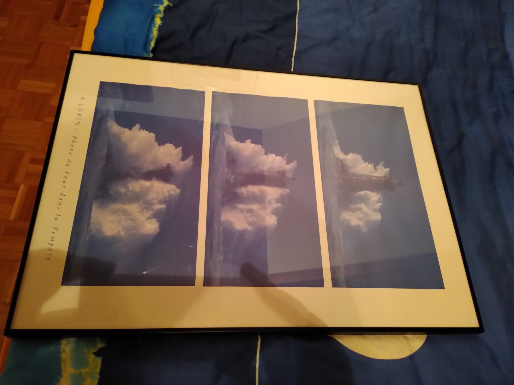 Foto & Immagini: Bild Leuchtturm Sturm Triptychon mit Rahmen – Usato da St. Urban venduto da pme_f7td 1