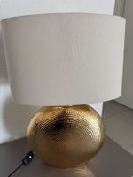 Tischleuchte goldfarben gehämmert