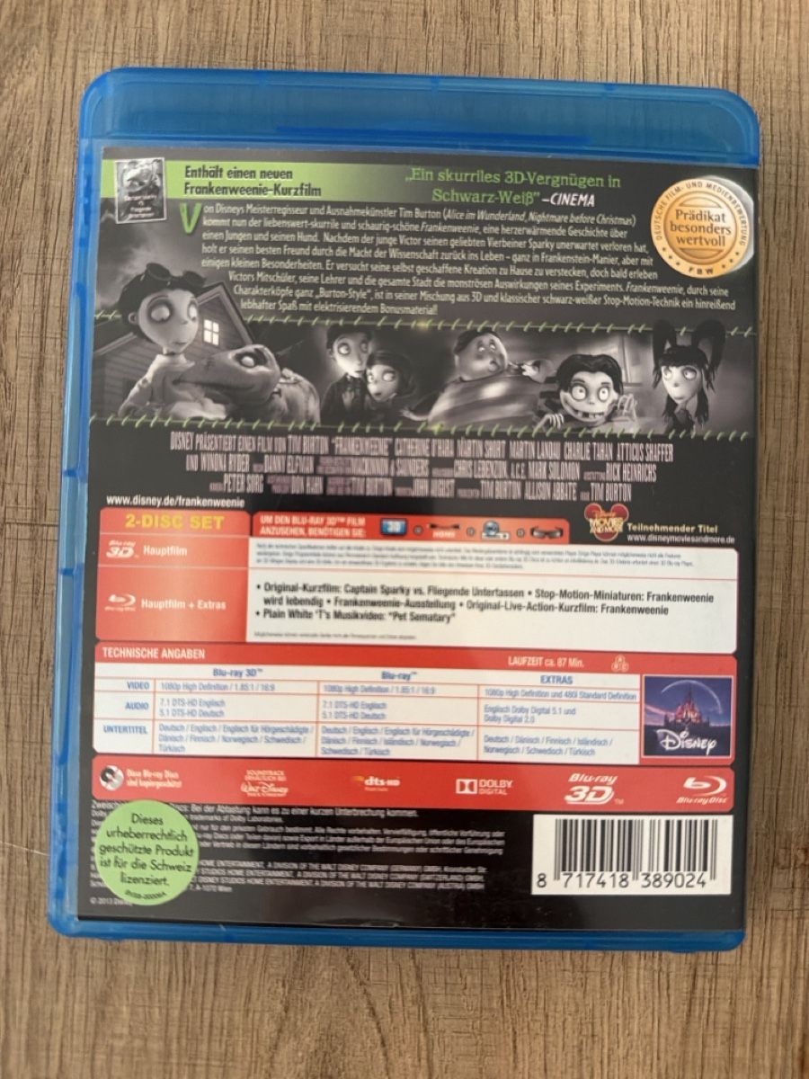 Alle DVDs: Frankenweenie (2012) 3D/2D BluRay – Gebraucht aus Hagendorn von masterchieff 1