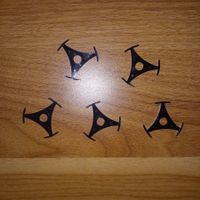 Rare ! Lot de 5 pièces centrage vinyle 7"