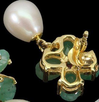 Orecchini pendenti & Orecchini a lobo: 925 Silver. Emerald Pearl Ruby natural gemstones – Nuovo (secondo la descrizione) da Sion venduto da tan_rgq7 1