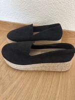 Espadrilles Plateau schwarz Damen Grösse 38