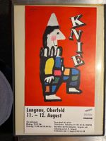 plakat, knie, zirkus, herbert leupin, clown, wohl um 1985-90