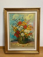 70.5cm breitx 90.5cm hoch Ölgemälde Blumenstillleben