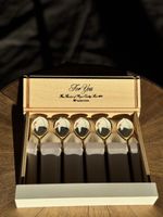 Set de 5 cuillères Koransha design floral état neuf