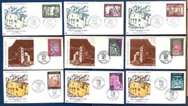 1967-68-70 Andorra ( Französische ) Fresken I - II - IV