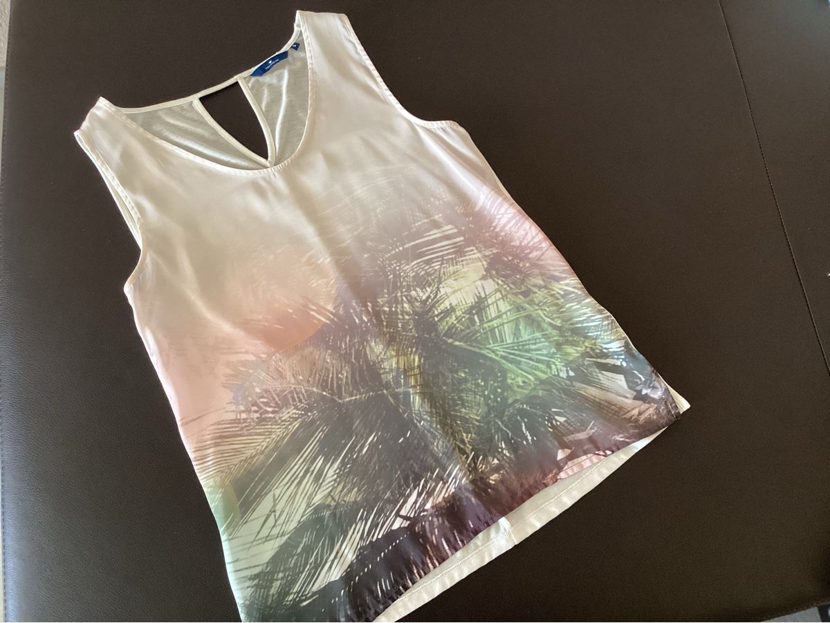 Tom Tailor Top: Tom Tailor Top mit Palmenprint Grösse S – Usato da Cham venduto da Lanza08