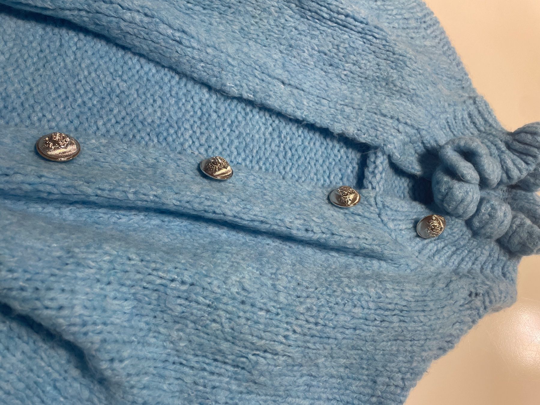 Giacche: Strickjacke hellblau mit Rüschchen Gr.36-42 – Nuovo (secondo la descrizione) da Obfelden venduto da 3zwerge 3