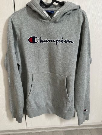 Grauer Champion Hoodie - für Kids ca. 14 jährig