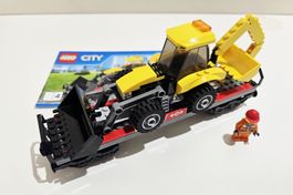 LEGO CITY EISENBAHN WAGON MIT BAGGER AUS DEM SET 60098