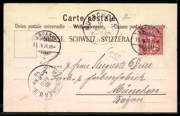 Ansichtskarten: Litho Lugano, Ortsansicht mit Schiffen a – Gebraucht aus Berlin von bartko-reher 1
