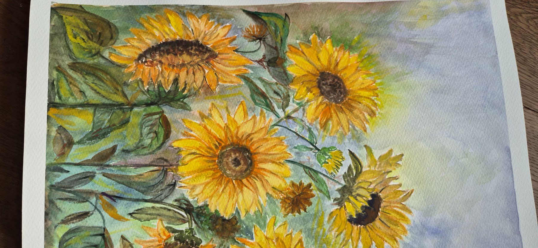 Gemälde: Sonnenblumen aquarel NEW – Neu (gemäss Beschreibung) aus Ebikon von vij_fg72 4