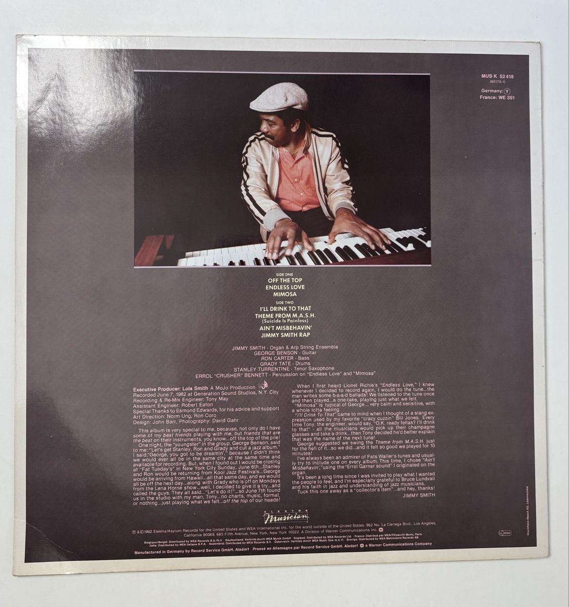Dischi in vinile: Jimmy Smith - Off The Top LP EX/EX – Usato da Neuchâtel venduto da Deivid2 3