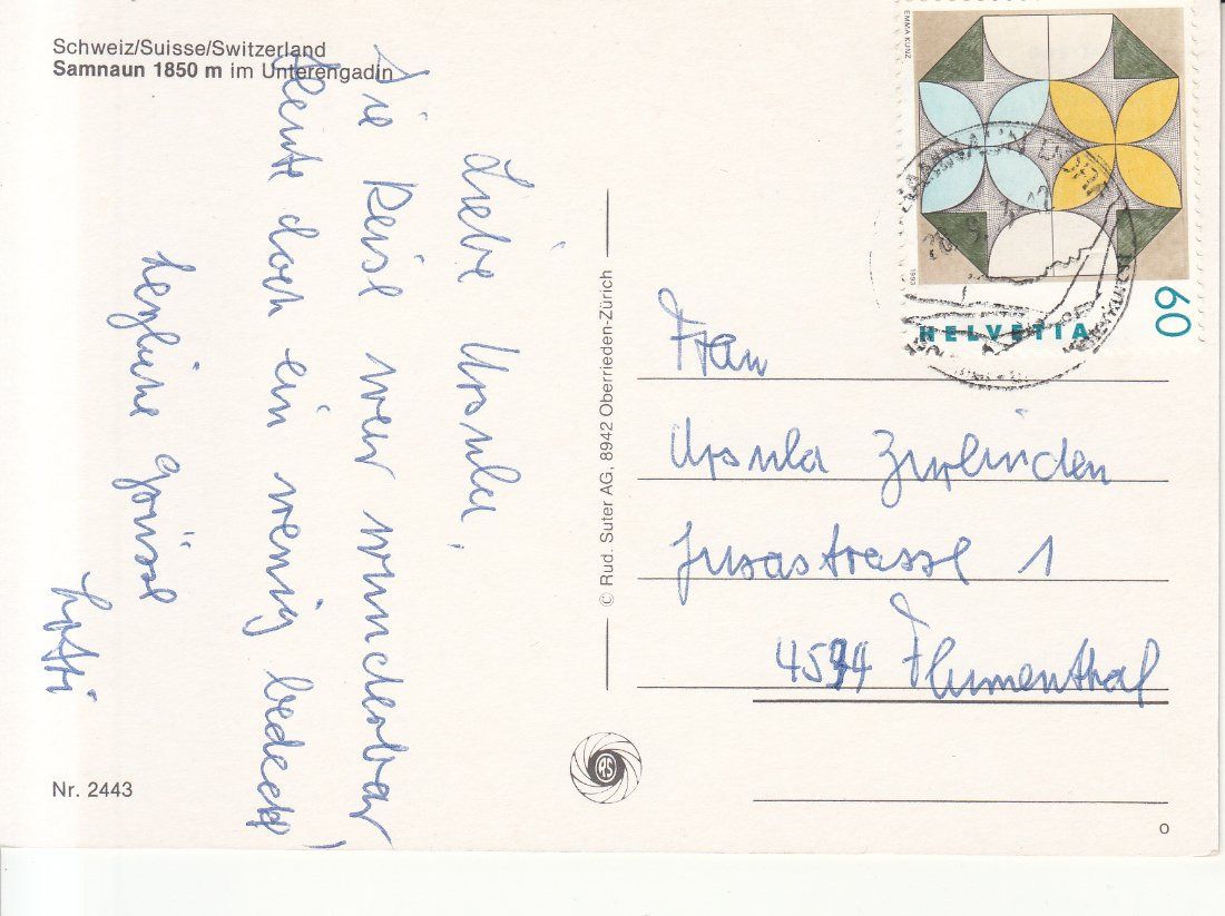 Cartoline postali: Samnaun 1993 – Usato da Bürglen TG venduto da StampGraf 1