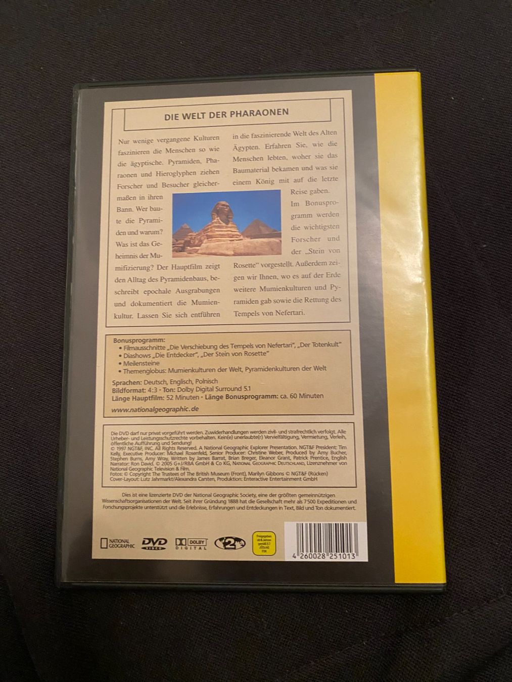 Tutti i DVDs: DVD "Die Welt der Pharaonen" – Usato da Bern venduto da jbern3012 1