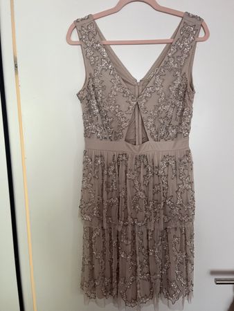 Festliches Lace & Beads Kleid Gr. 38 Pailletten