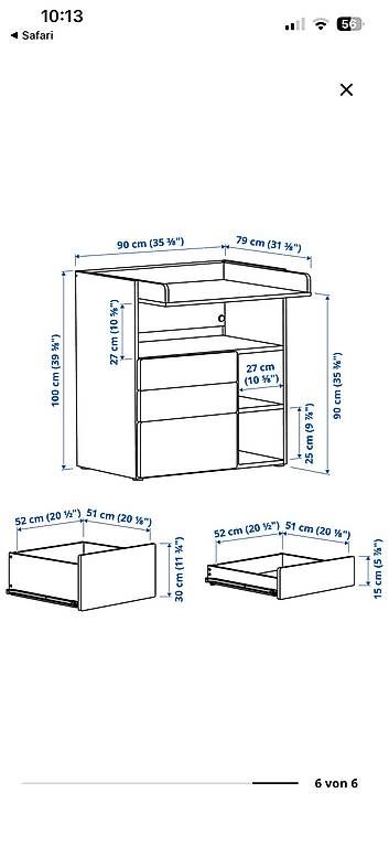 Ikea Wickeltisch & Zubehör: Wickeltisch Ikea Smastad – Gebraucht aus Freienstein von fra_l6vj 2