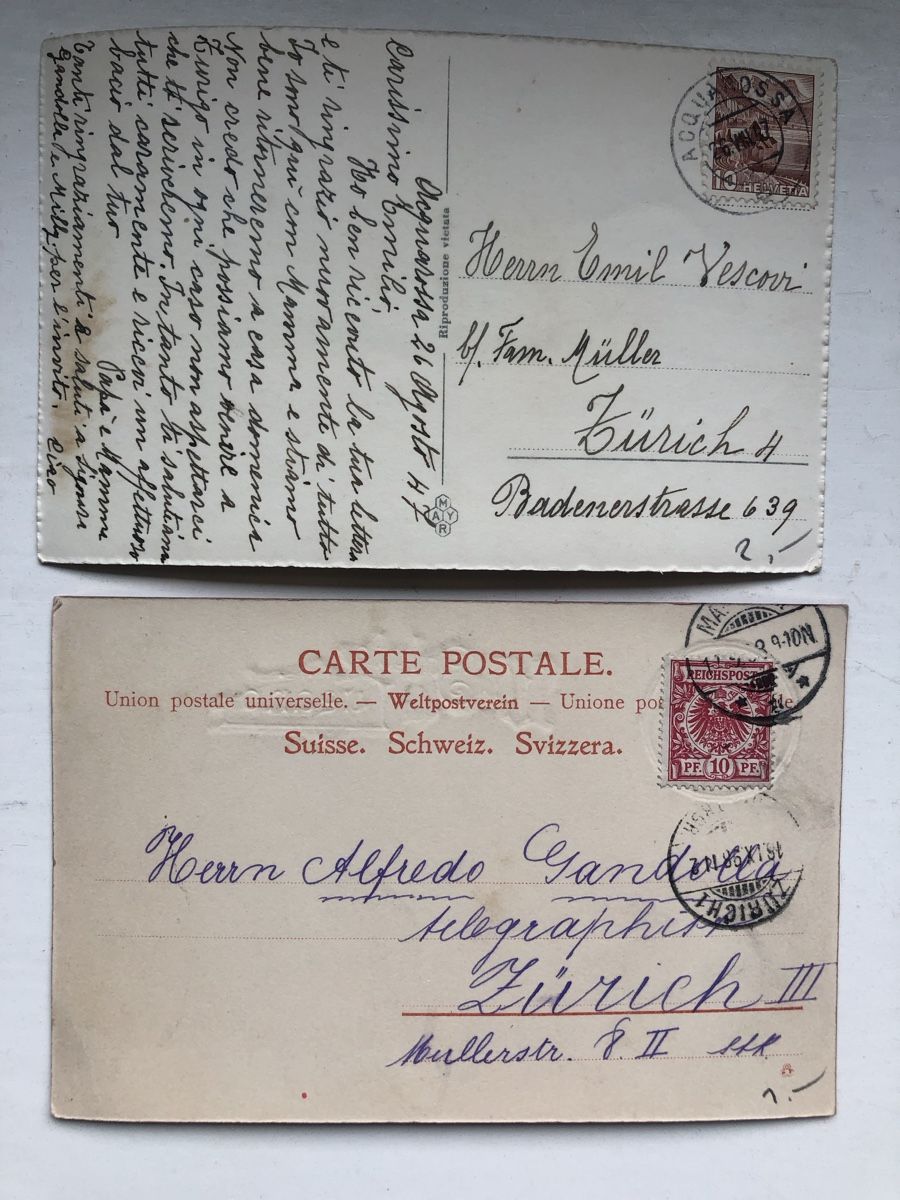 Ansichtskarten: 6 uralte Ansichtskarten TESSIN – Gebraucht aus Lufingen von Rac0 1