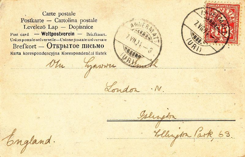 Cartoline postali: Alpenpost 5 Spänner + 1904 – Usato da Emmenbrücke venduto da teestube 1