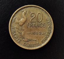 20 Francs Münze Frankreich 1952
