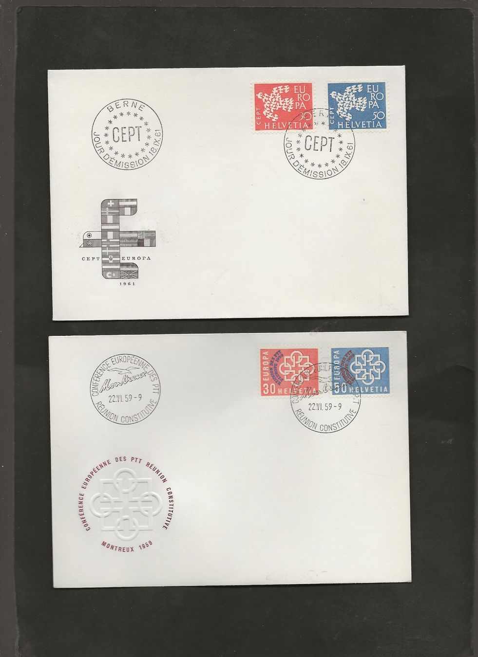 Alle Briefmarken: Schweiz 28 FDC 1959 bis 1972 – Gebraucht aus Au ZH von xelagreb01 7