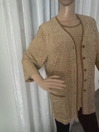 MUST HAVE - elegantes/edles Twinset, beige, Gr. 46