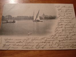 Geneve, Barque a Geneve, 1900, gelaufen
